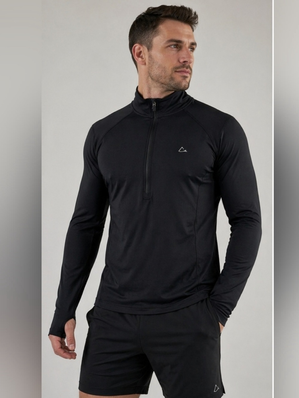 Paradox merino wool base layer large black quart zip pullover long sleeve hiking